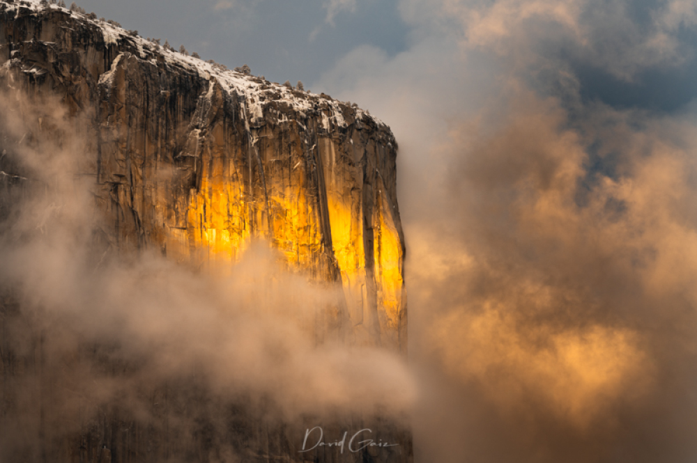 El Capitan in Winter by Dave Gaiz