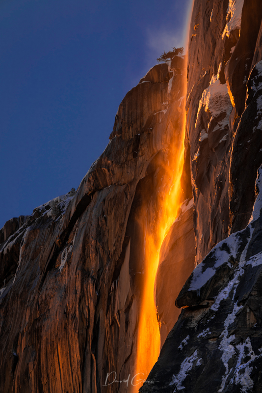 Yosemite Firefall in Winter