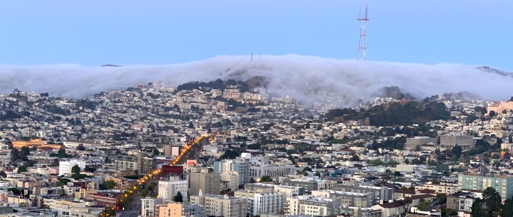 San Francisco fog on private tour
