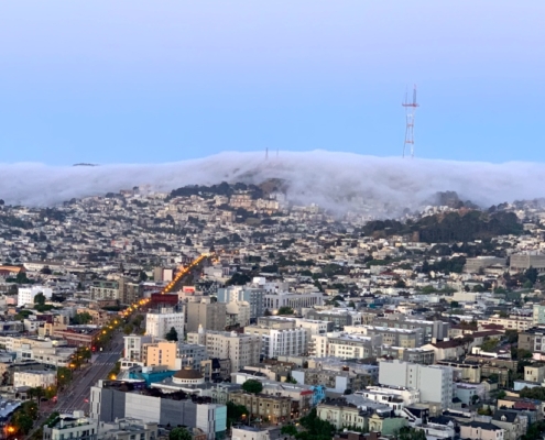 San Francisco fog on private tour
